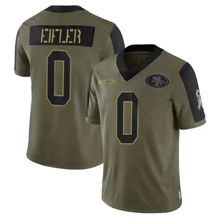 San Francisco 49ers Men's Milo Eifler Limited 2021 Salute To Service Jersey - Olive