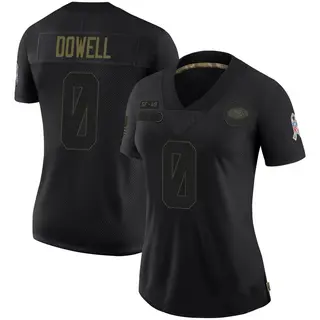 San Francisco 49ers Women's Colton Dowell Limited 2020 Salute To Service Jersey - Black