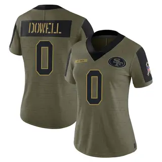 San Francisco 49ers Women's Colton Dowell Limited 2021 Salute To Service Jersey - Olive