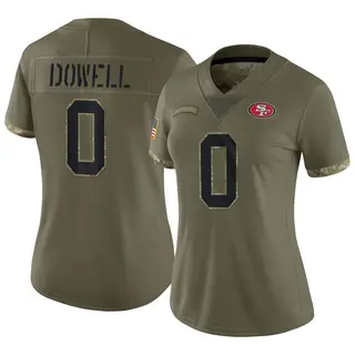 San Francisco 49ers Women's Colton Dowell Limited 2022 Salute To Service Jersey - Olive