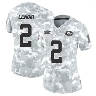 San Francisco 49ers Women's Deommodore Lenoir Limited Francisco 2024 Salute to Service Jersey - Arctic Camo