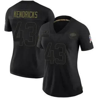 San Francisco 49ers Women's Eric Kendricks Limited 2020 Salute To Service Jersey - Black