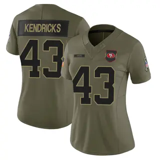 San Francisco 49ers Women's Eric Kendricks Limited 2025 Salute to Service Jersey - Olive