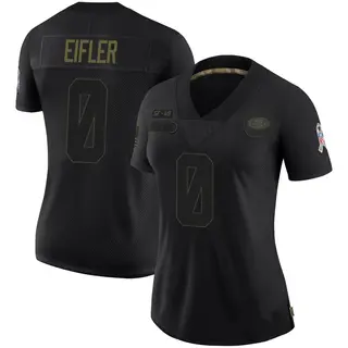San Francisco 49ers Women's Milo Eifler Limited 2020 Salute To Service Jersey - Black
