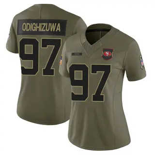 San Francisco 49ers Women's Osa Odighizuwa Limited 2025 Salute to Service Jersey - Olive
