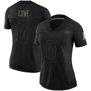 San Francisco 49ers Women's Vederian Lowe Limited 2020 Salute To Service Jersey - Black