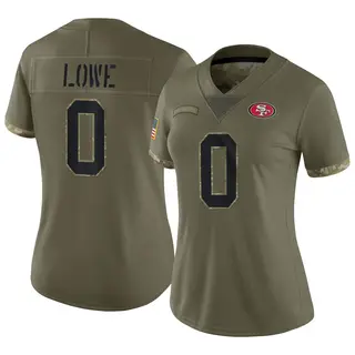 San Francisco 49ers Women's Vederian Lowe Limited 2022 Salute To Service Jersey - Olive