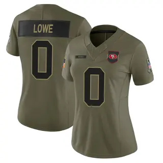 San Francisco 49ers Women's Vederian Lowe Limited 2025 Salute to Service Jersey - Olive