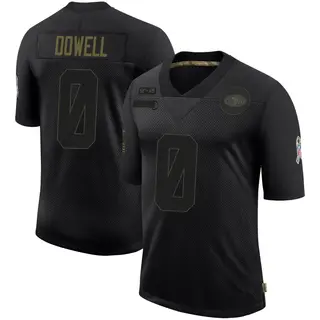 San Francisco 49ers Youth Colton Dowell Limited 2020 Salute To Service Jersey - Black