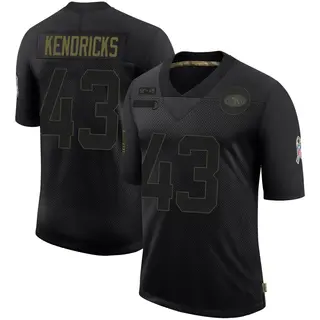 San Francisco 49ers Youth Eric Kendricks Limited 2020 Salute To Service Jersey - Black