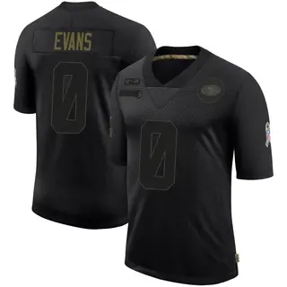 San Francisco 49ers Youth Mike Evans Limited 2020 Salute To Service Jersey - Black
