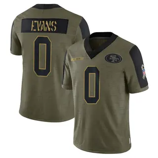 San Francisco 49ers Youth Mike Evans Limited 2021 Salute To Service Jersey - Olive