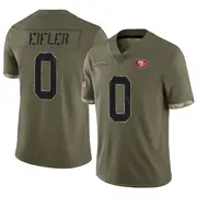 San Francisco 49ers Youth Milo Eifler Limited 2022 Salute To Service Jersey - Olive