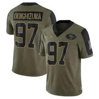 San Francisco 49ers Youth Osa Odighizuwa Limited 2021 Salute To Service Jersey - Olive