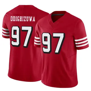 San Francisco 49ers Youth Osa Odighizuwa Limited Alternate Vapor F.U.S.E. Jersey - Scarlet