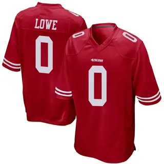 San Francisco 49ers Youth Vederian Lowe Game Team Color Jersey - Red