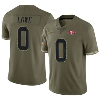 San Francisco 49ers Youth Vederian Lowe Limited 2022 Salute To Service Jersey - Olive